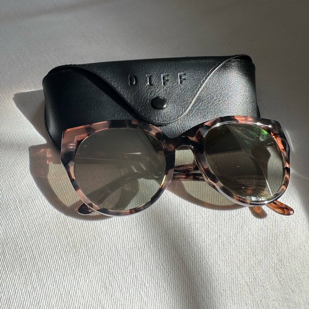Diff Penny Sunglasses-Oversized Polarized Tortoiseshell Glasses. Never worn!